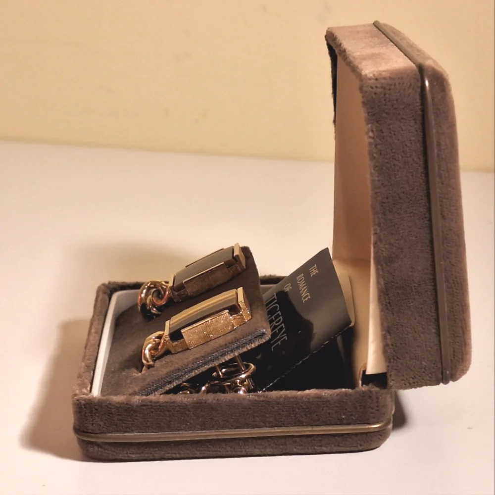 SWANK, Grand Prix | Vintage, Tiger Eye Cuff Links